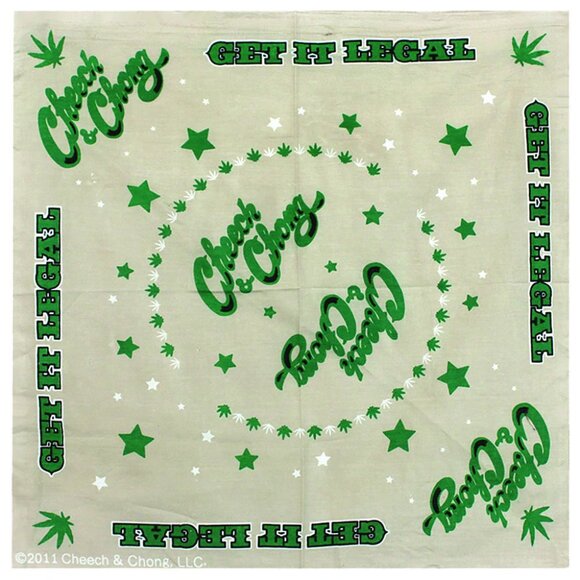 Cheech & Chong Get It Legal Bandana ~ Officially Licensed ~ Brand New! - Picture 2 of 2